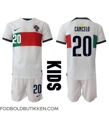 Portugal Joao Cancelo #20 Udebanetrøje Børn VM 2022 Kortærmet (+ Korte bukser)